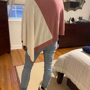 Lululemon Yin Cream & Pink Knit Poncho